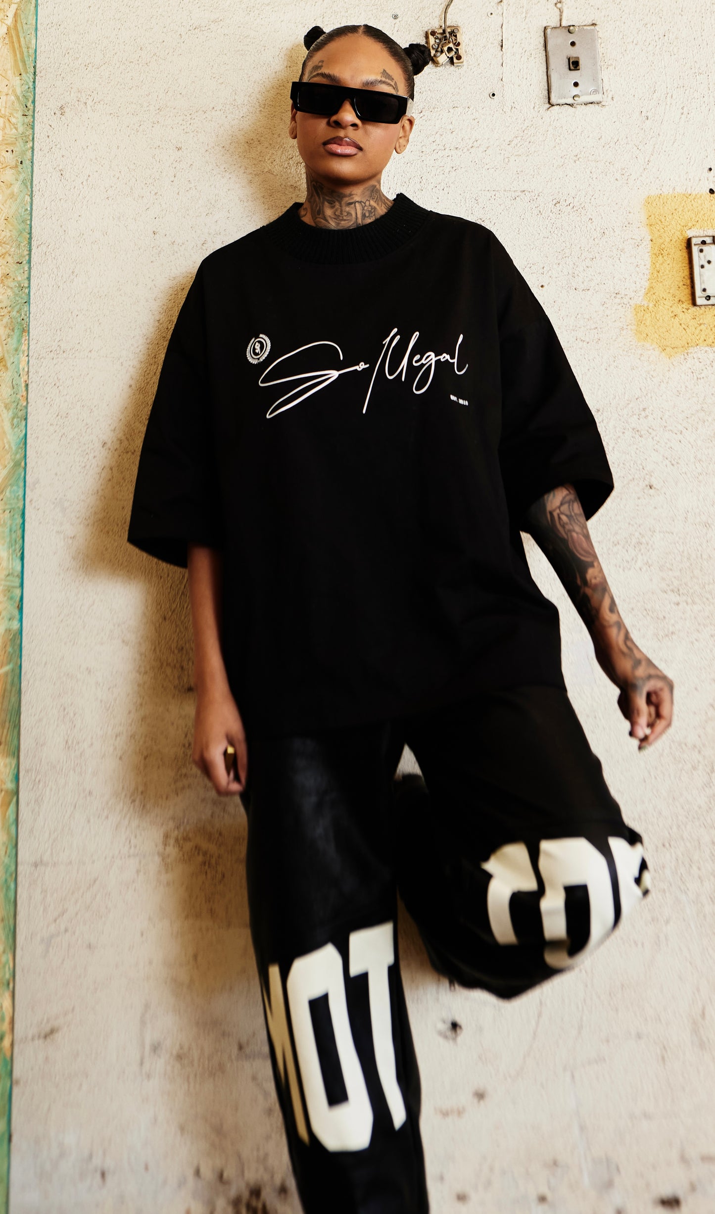 Unlawful Mock neck Tee